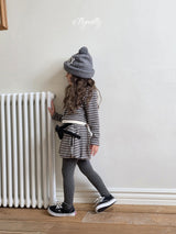 [ELLY MOLLY] Latte stripe balloon shorts