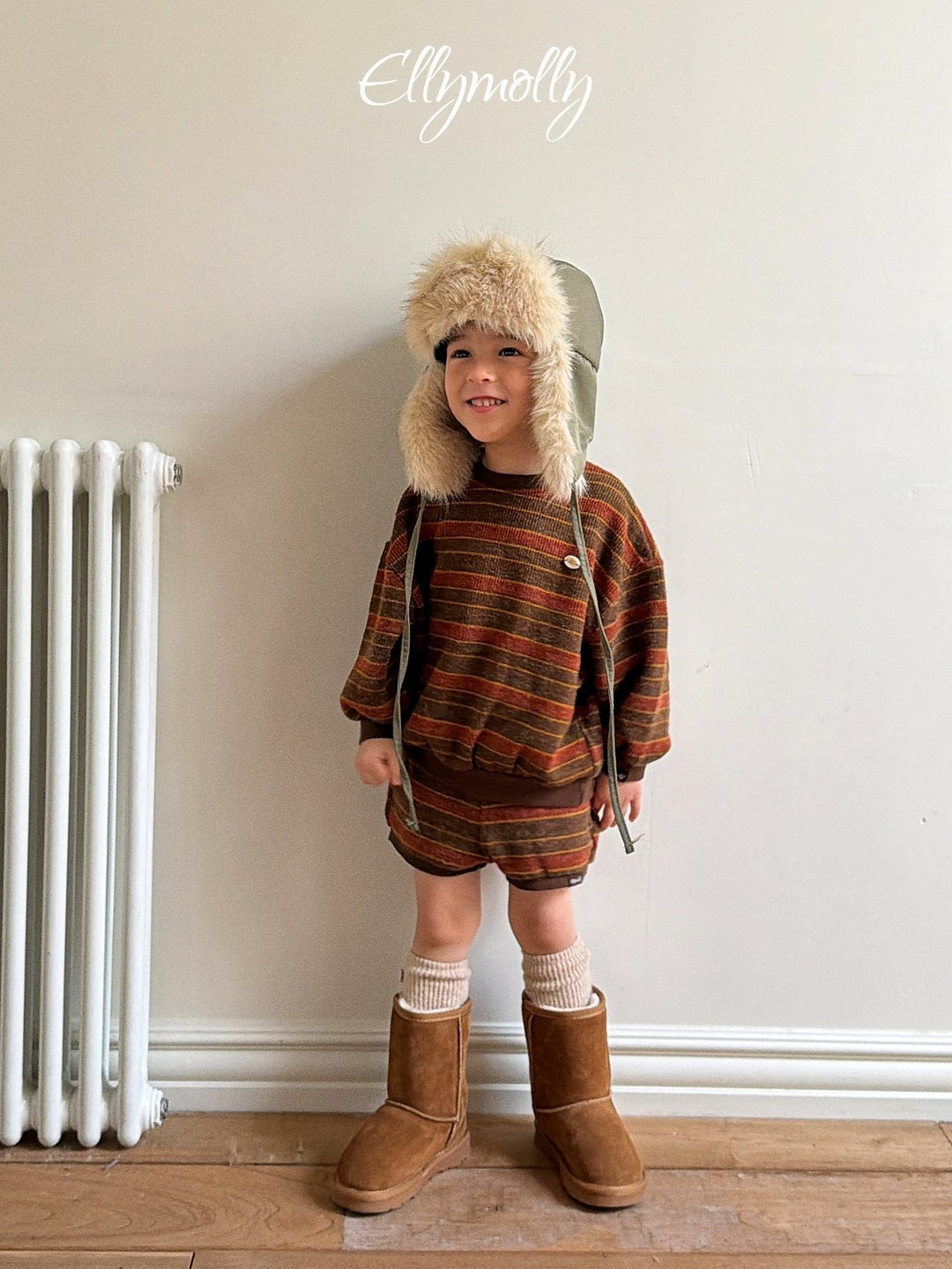 [ELLY MOLLY] Globe knit mtm