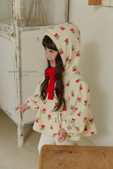 [Melikey] Flower frill hoodie