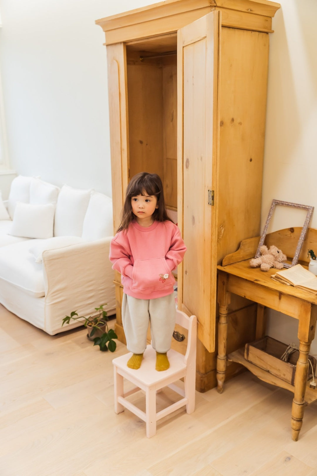 [milk powder] Warm fleece pants