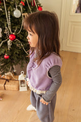 [milk powder] Fleece lace vest