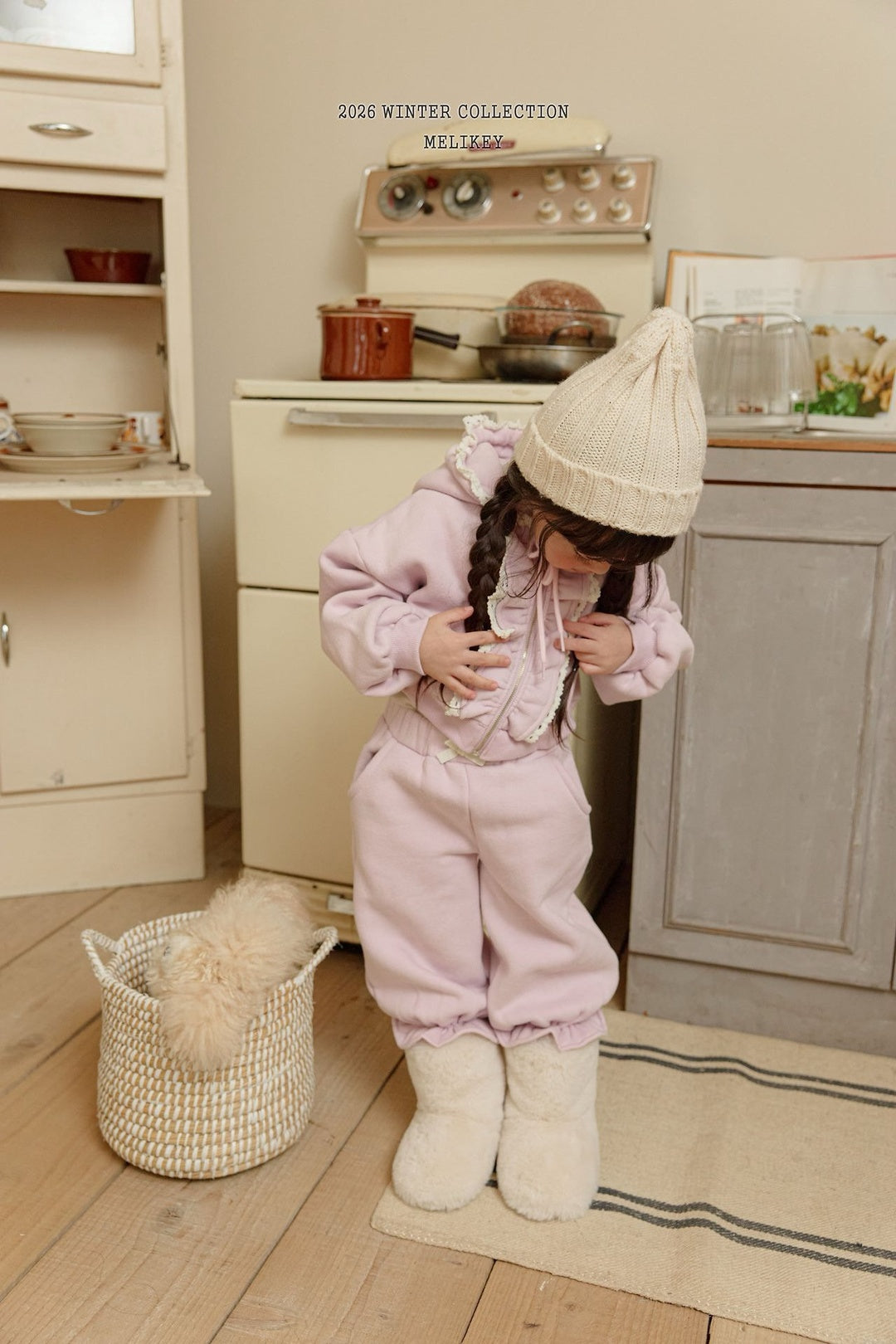[Melikey] Juju frill hood zip-up