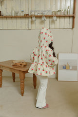 [Melikey] Flower frill hoodie