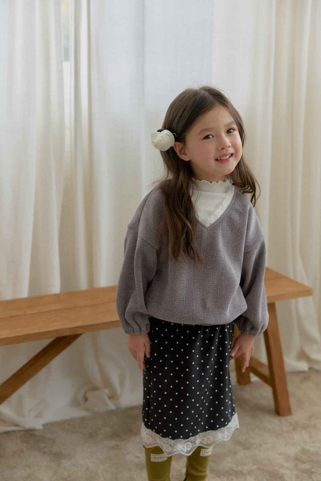 [berryberry] Choco V neck tops
