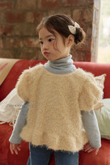 [Melikey] Fur frill puff tops