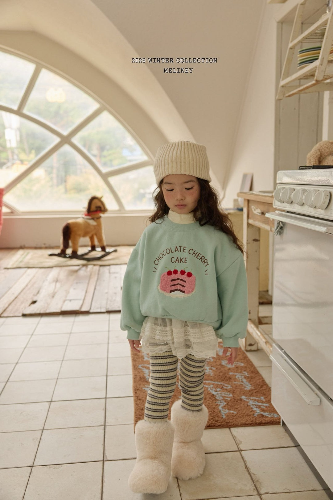 [Melikey] Rudolf stripe leggings