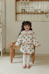 [Melikey] Flower boa jacket