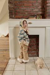 [Melikey] Corduroy heart flare pants