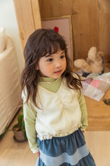 [milk powder] Marie lace halfneck tee
