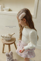 [Melikey] Knit rib puff tee