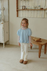 [Melikey] Fur frill puff tops