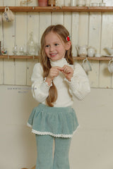 [Melikey] Knit rib puff tee