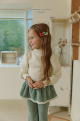 [Melikey] Knit rib puff tee