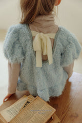 [Melikey] Fur frill puff tops