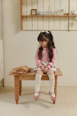 [Melikey] Knit rib puff tee