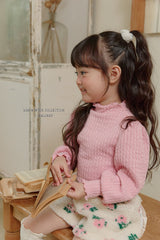 [Melikey] Knit rib puff tee