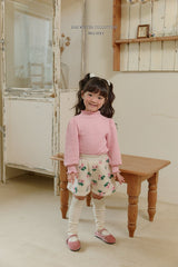 [Melikey] Knit rib puff tee