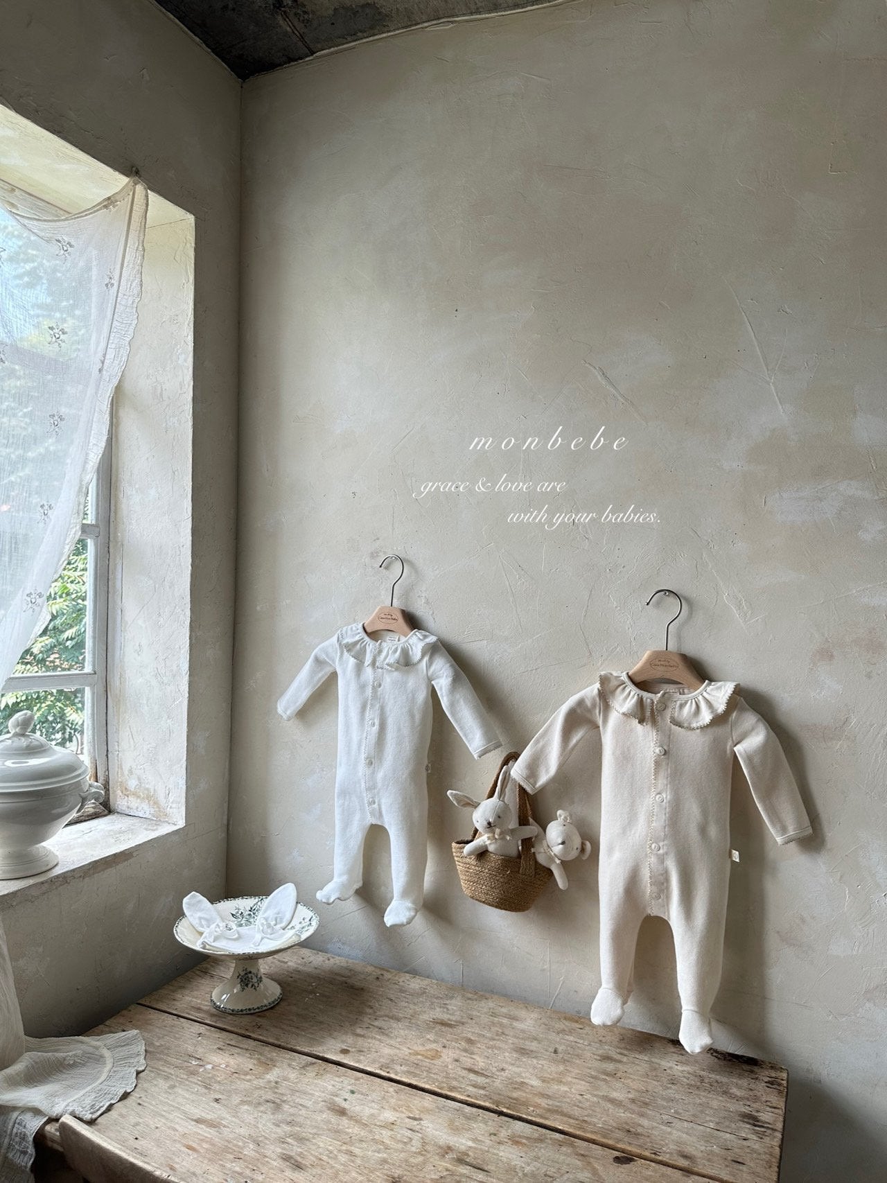［monbebe］Bling frill newborn suit