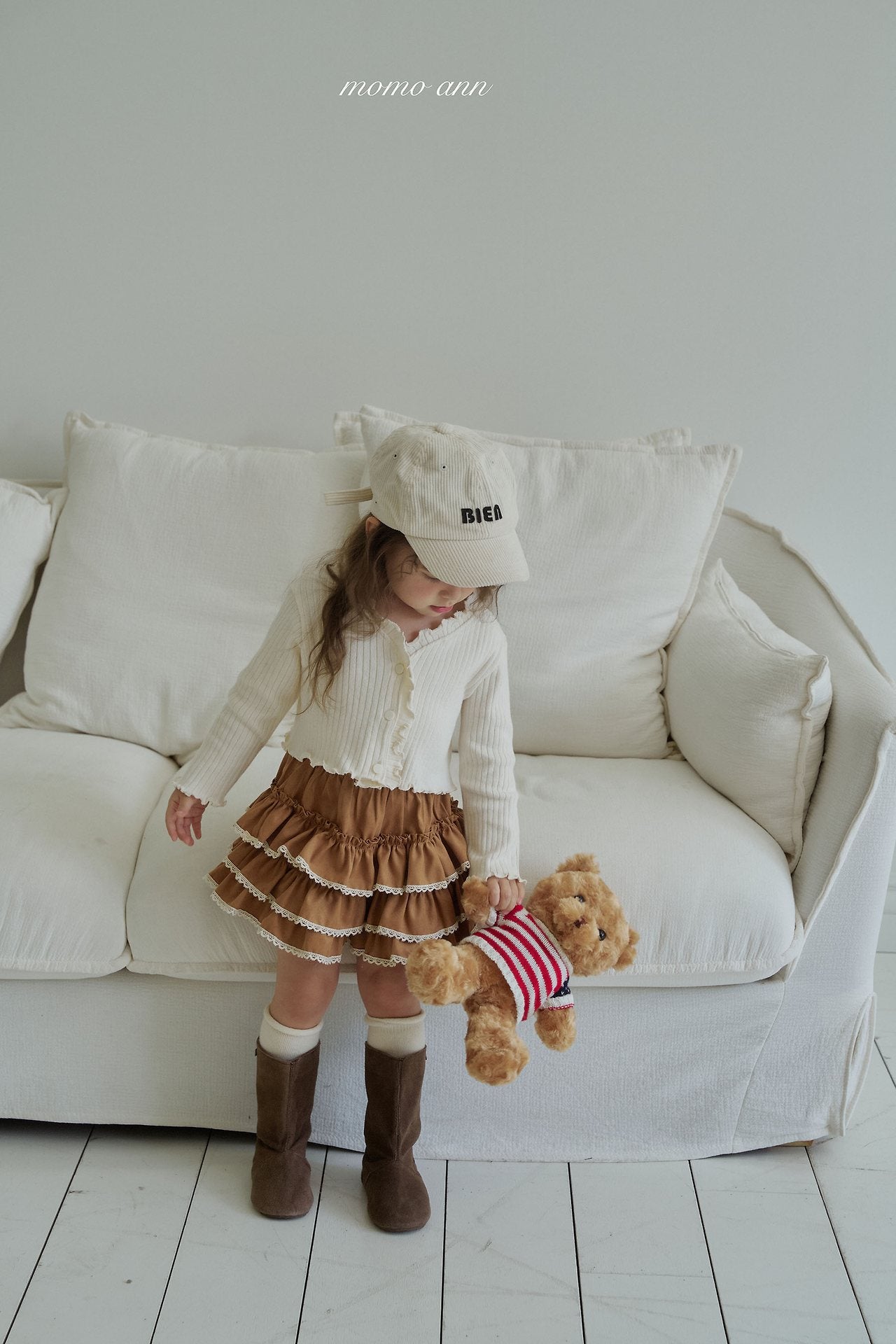［momo ann］Rib cardigan (kids)