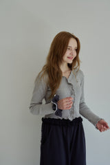 ［momo ann］Rib cardigan (adult)