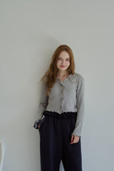 ［momo ann］Rib cardigan (adult)