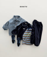 ［Bonito］Rib denim jacket