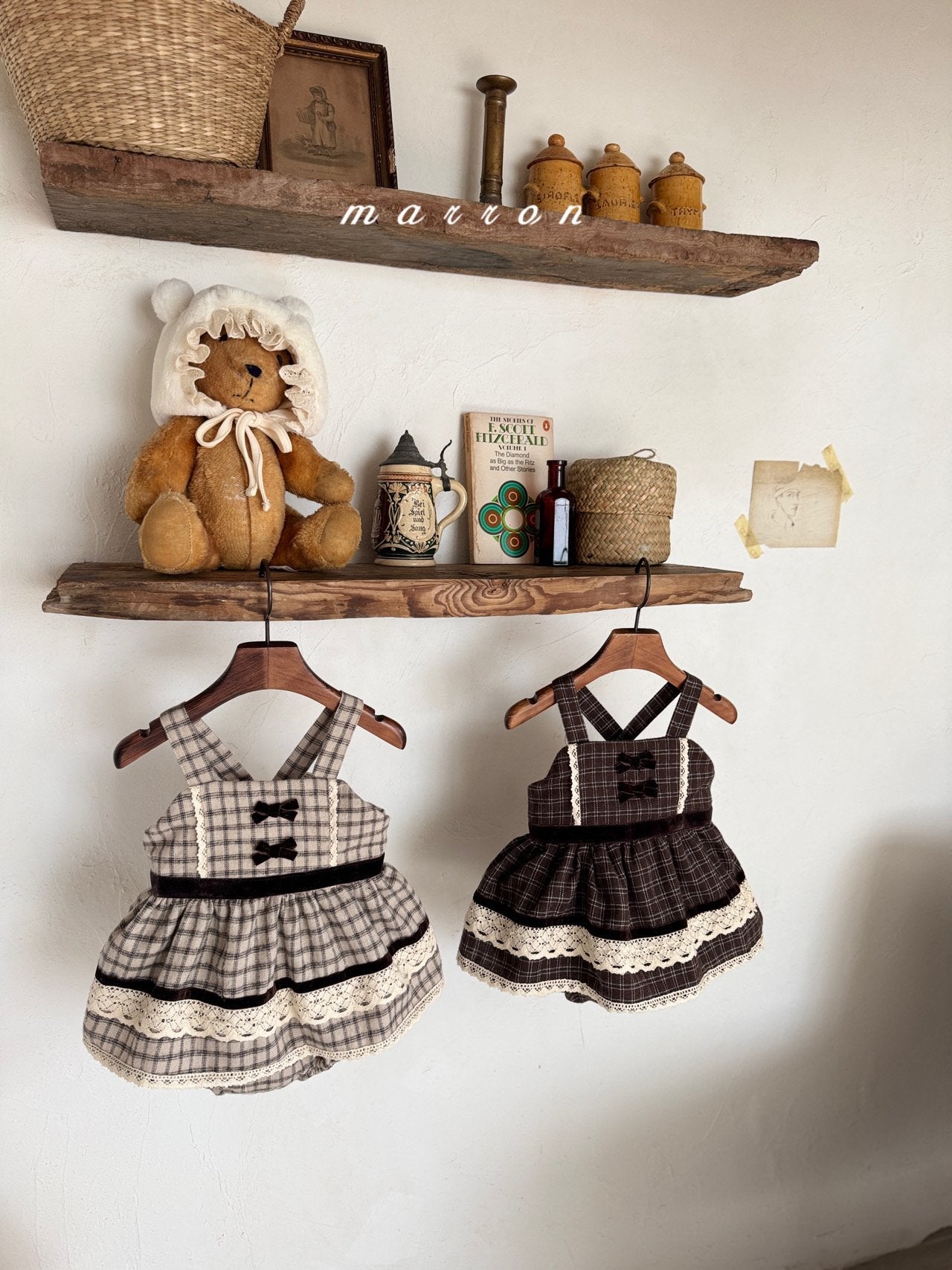 ［marron］Bear fur bonnet