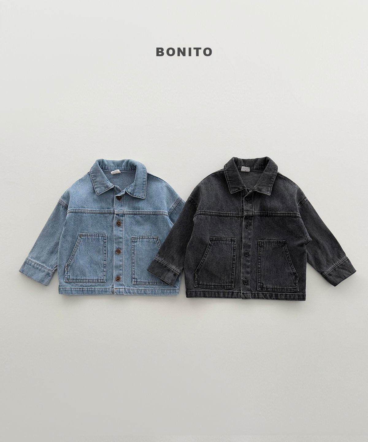 ［Bonito］Rib denim jacket