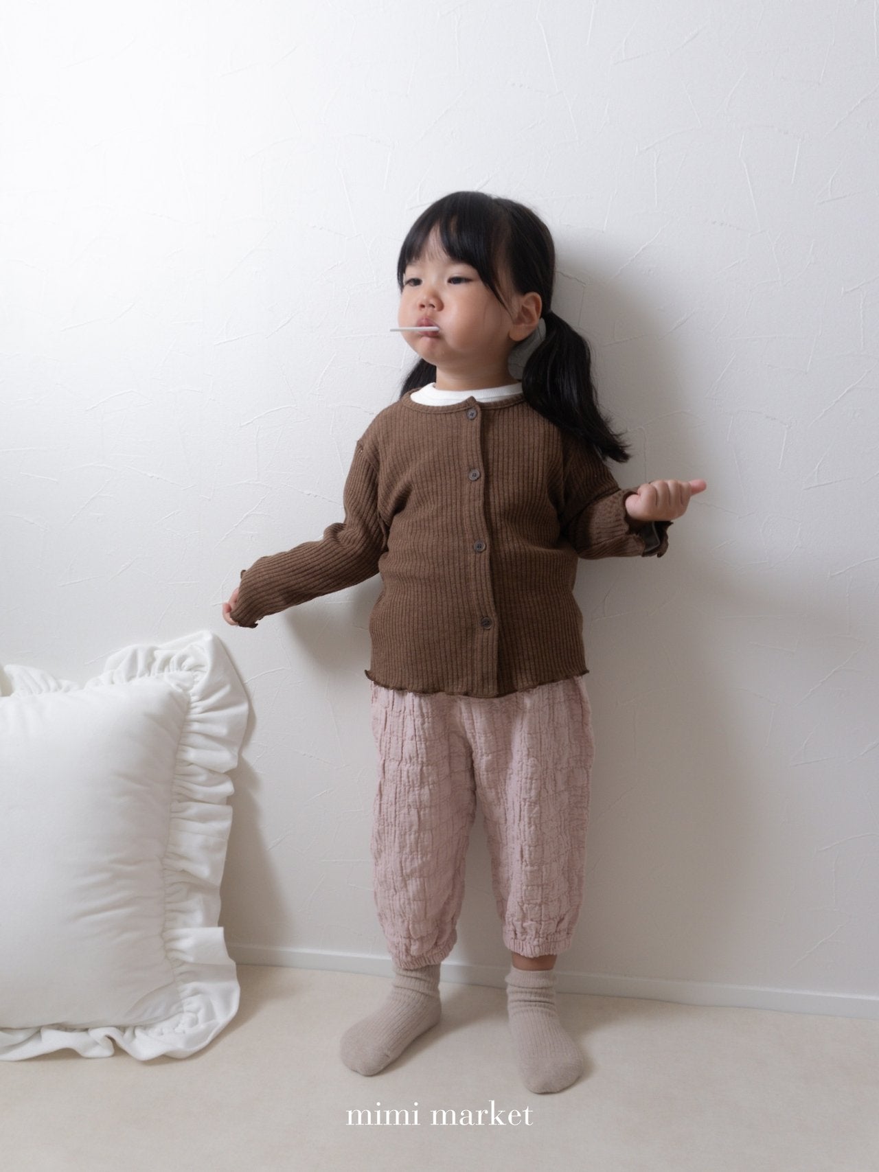 ［mimi market］Liz rib cardigan