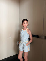 ［comma］Two tone halter camisole