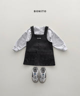 ［Bonito］Rib denim one-piece