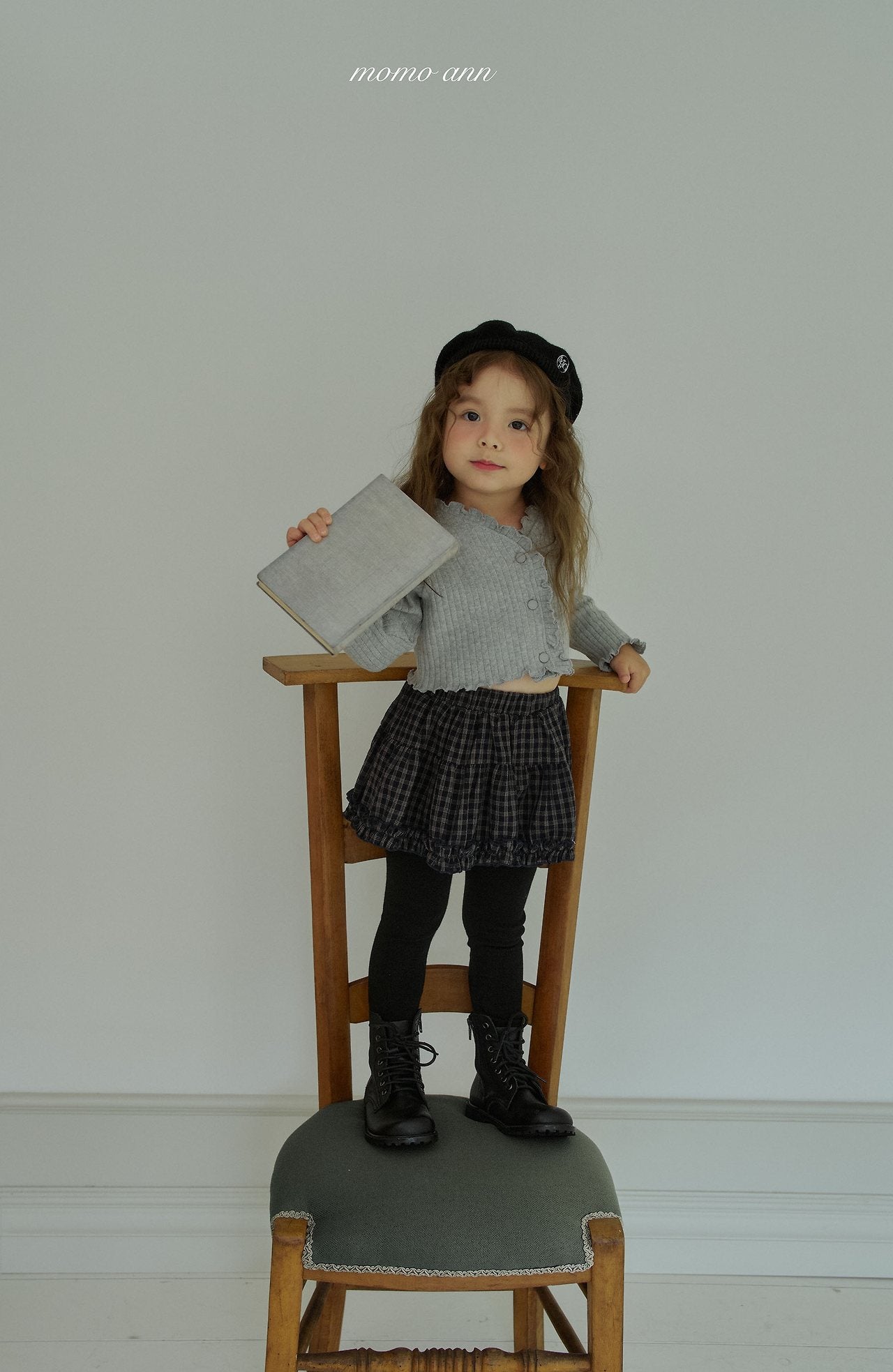 ［momo ann］Rib cardigan (kids)