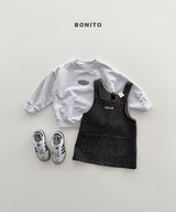 ［Bonito］Rib denim one-piece