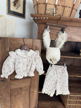 ［marron］Bunny fur bonnet