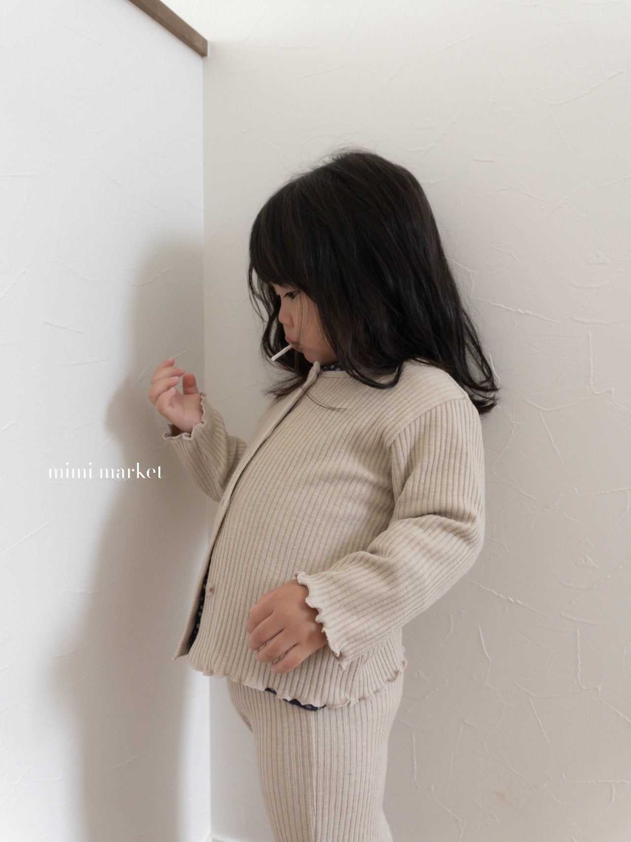 ［mimi market］Liz rib cardigan