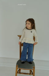 ［momo ann］Frill heart denim pants