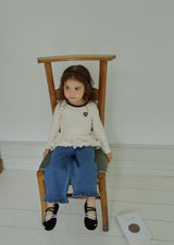 ［momo ann］Frill heart denim pants