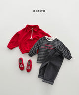 ［Bonito］Rib denim pants