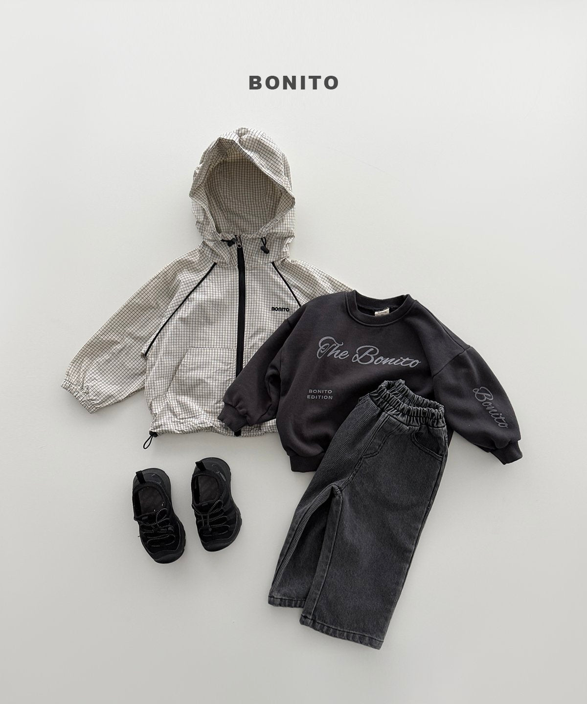 ［Bonito］Rib denim pants