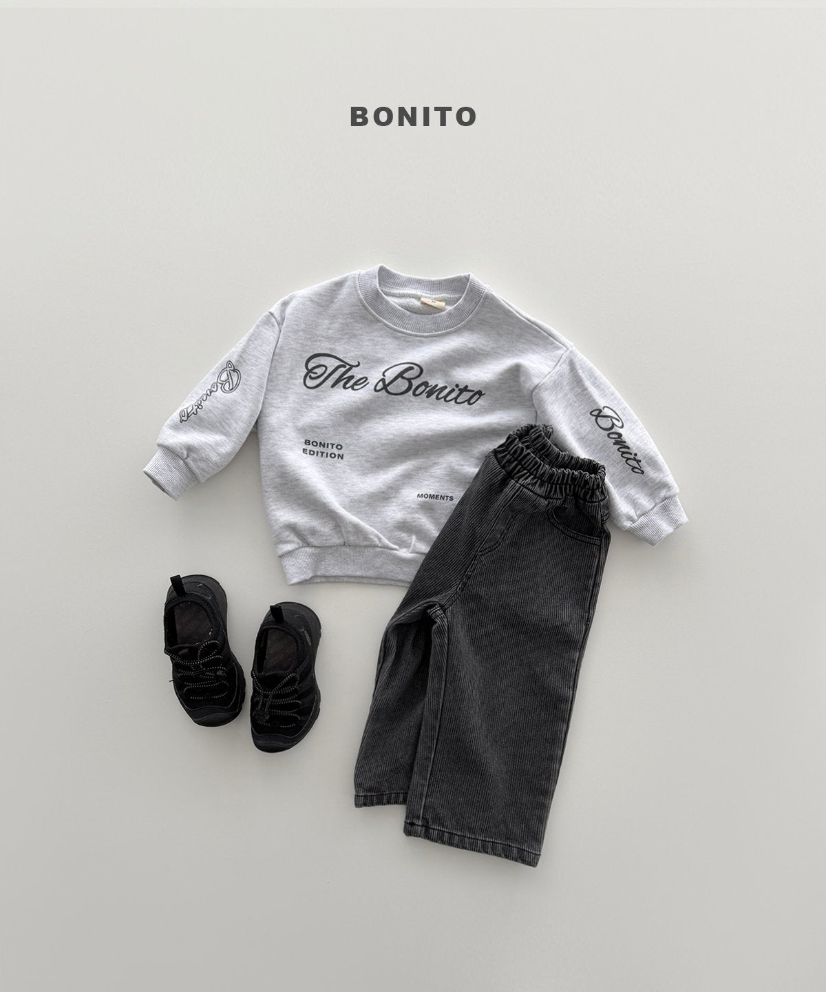 ［Bonito］Rib denim pants