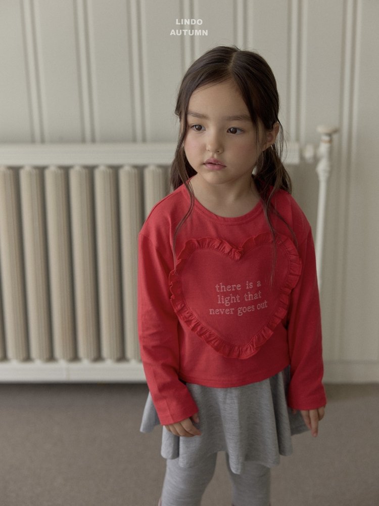 ［LINDO］Heart frill tee
