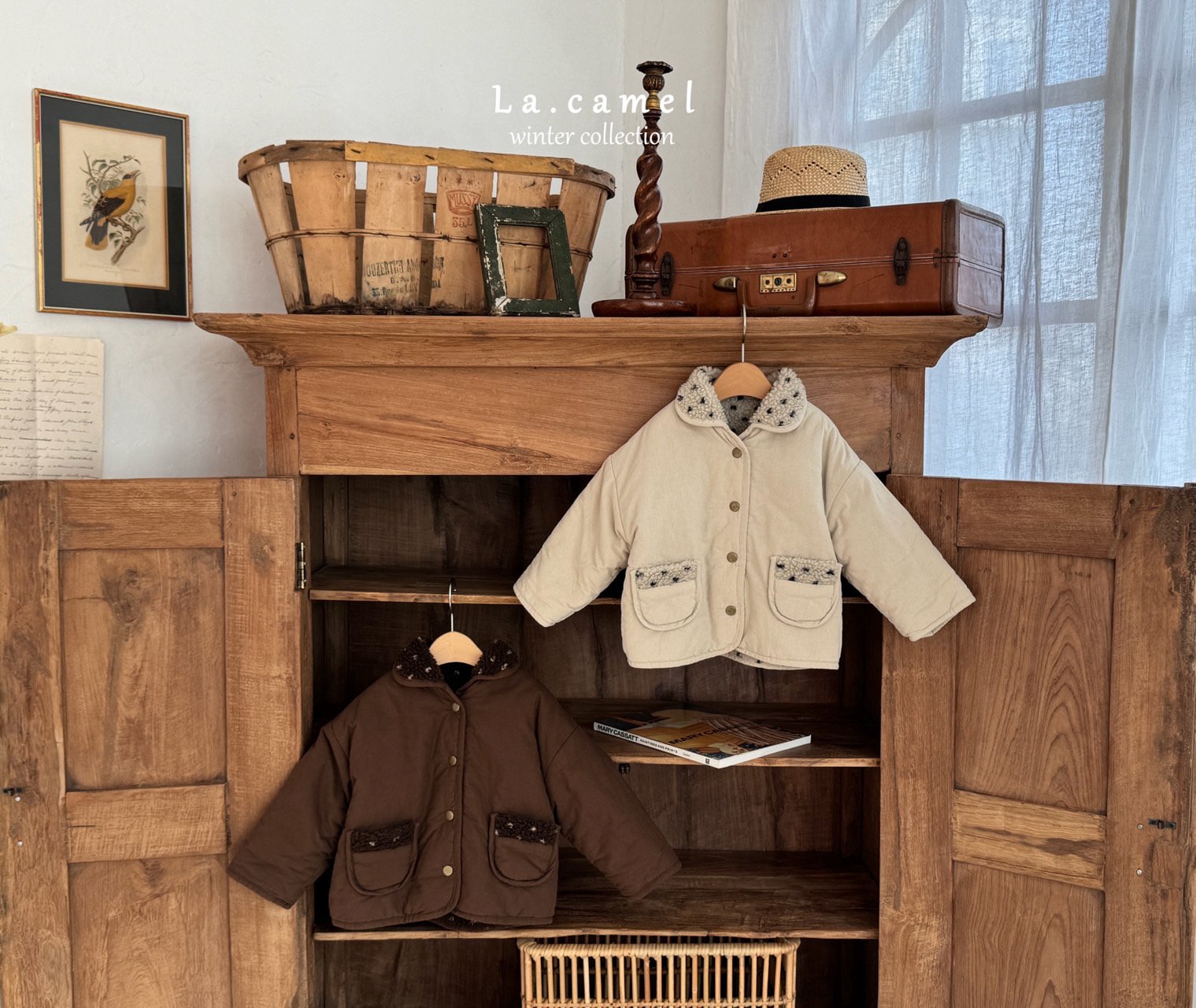 ［La.camel］Brownie  reversible padding jacket