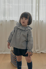 ［The beige］Flower Blouse