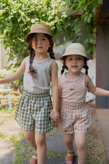 ［OREN］Cielo embroidery check short pants