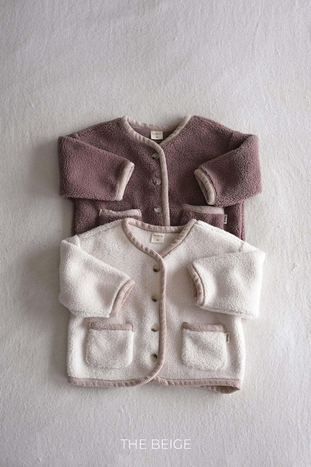 ［The beige］Winter boa jacket