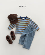 ［Bonito］Rib denim pants