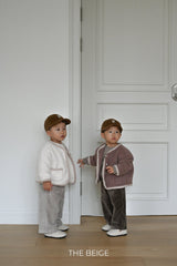 ［The beige］Winter boa jacket