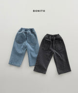 ［Bonito］Rib denim pants