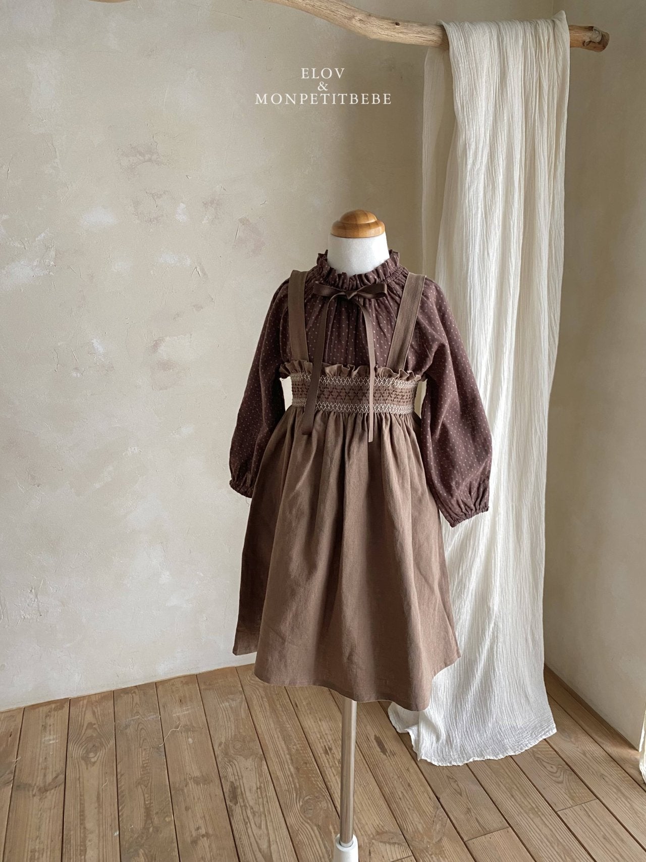 ［Mon petit bebe］Manou smoke dress