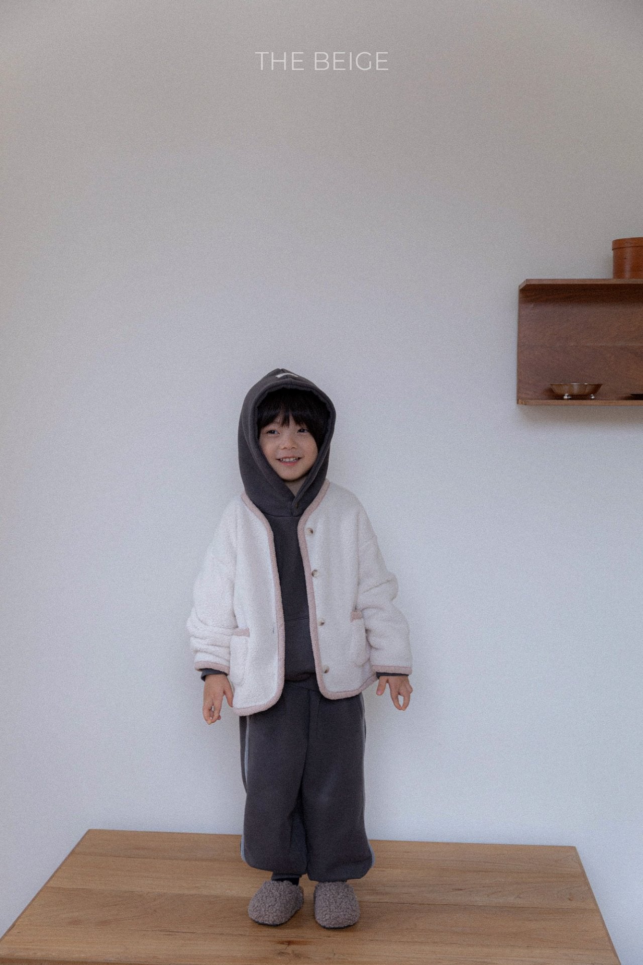 ［The beige］Winter boa jacket